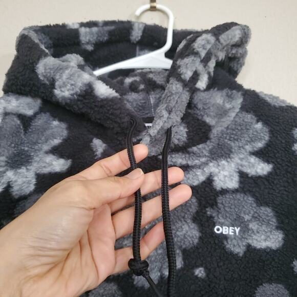 Obey Shaylin Hoodie Women’s Size Small Oversized Textured Pullover NWT - Picture 6 of 11